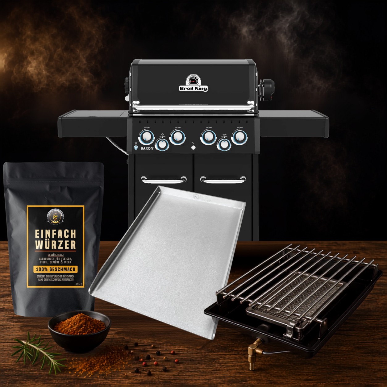 Broil King Baron 490 X Shadow 2026 | Einfach Grillen Bundle