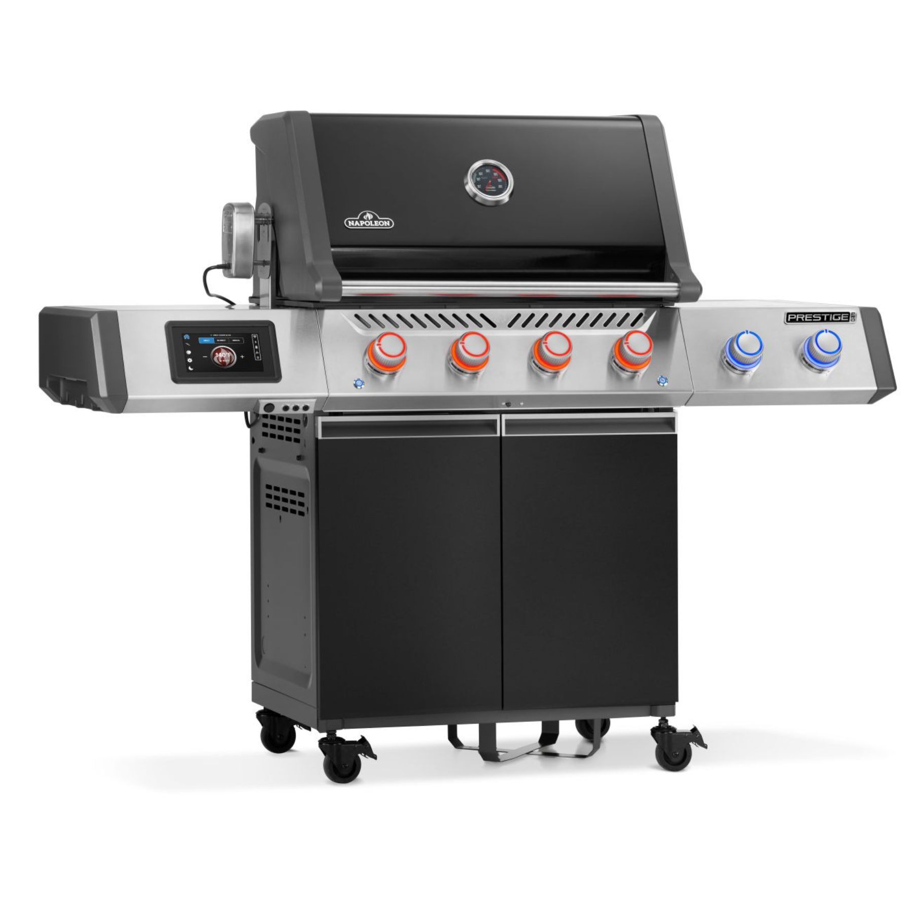 Napoleon Prestige PRO™ 500, Connected, Schwarz, inkl. Drehspieß | Neuestes Modell