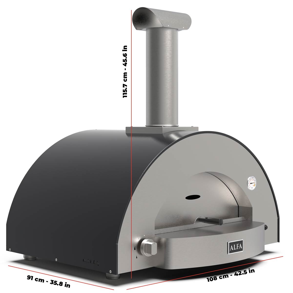 Alfa Forni Classico 4 Pizze, Gas/Hybrid, Grau - grillstarshop.comAlfa Forni Classico 4 Pizze, Gas/Hybrid, GrauAlfa Fornigrillstarshop.com