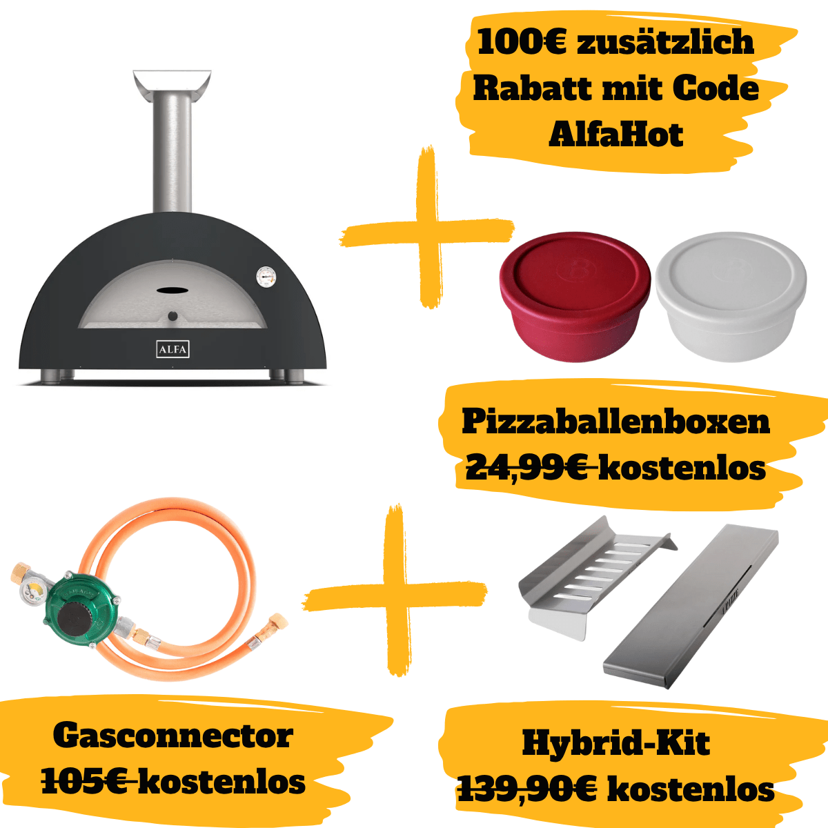 Alfa Forni Moderno 2 Pizze, Gas/Hybrid, Grau SPARBUNDLE - grillstarshop.comAlfa Forni Moderno 2 Pizze, Gas/Hybrid, Grau SPARBUNDLEAlfa Fornigrillstarshop.com