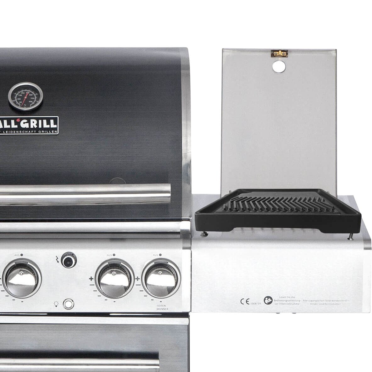 All`Grill Gussgrillplatte, für alle Seitenkocher - grillstarshop.comAll`Grill Gussgrillplatte, für alle SeitenkocherALL'GRILLgrillstarshop.com551004041571551009