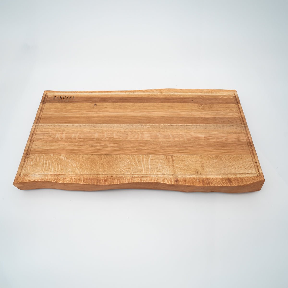 BABOSSA | Eichen Schneidebrett XL | Naturkante | Saftrille | 70x40x6 cm - grillstarshop.comBABOSSA | Eichen Schneidebrett XL | Naturkante | Saftrille | 70x40x6 cmHolzbrettBABOSSAgrillstarshop.com