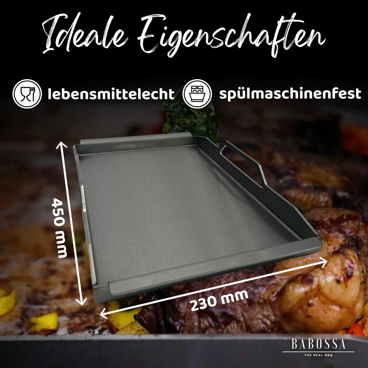 Babossa Einsatzpfanne | Rösle Videro, Allflame & Epicflame | 23 x 45 cm - grillstarshop.comBabossa Einsatzpfanne | Rösle Videro, Allflame & Epicflame | 23 x 45 cmBABOSSAgrillstarshop.com