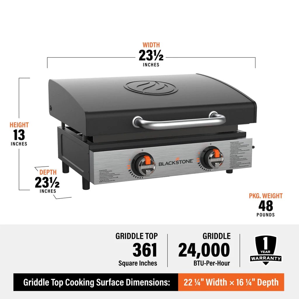 Blackstone 22″ Griddle Tischgrill mit 2 Brennern inkl. Deckel - grillstarshop.comBlackstone 22″ Griddle Tischgrill mit 2 Brennern inkl. DeckelBlackstonegrillstarshop.com