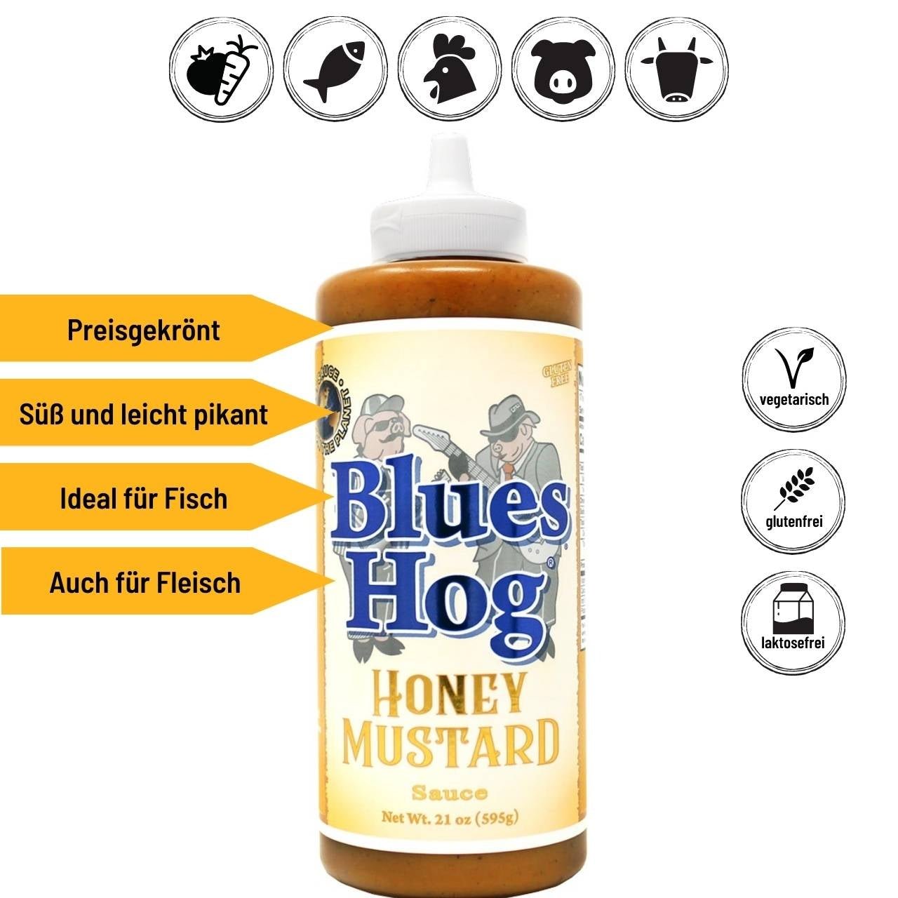 Blues Hog Honey Mustard Sauce, Squeeze Flasche - grillstarshop.comBlues Hog Honey Mustard Sauce, Squeeze FlascheBlues Hoggrillstarshop.comBH1302760665591000190