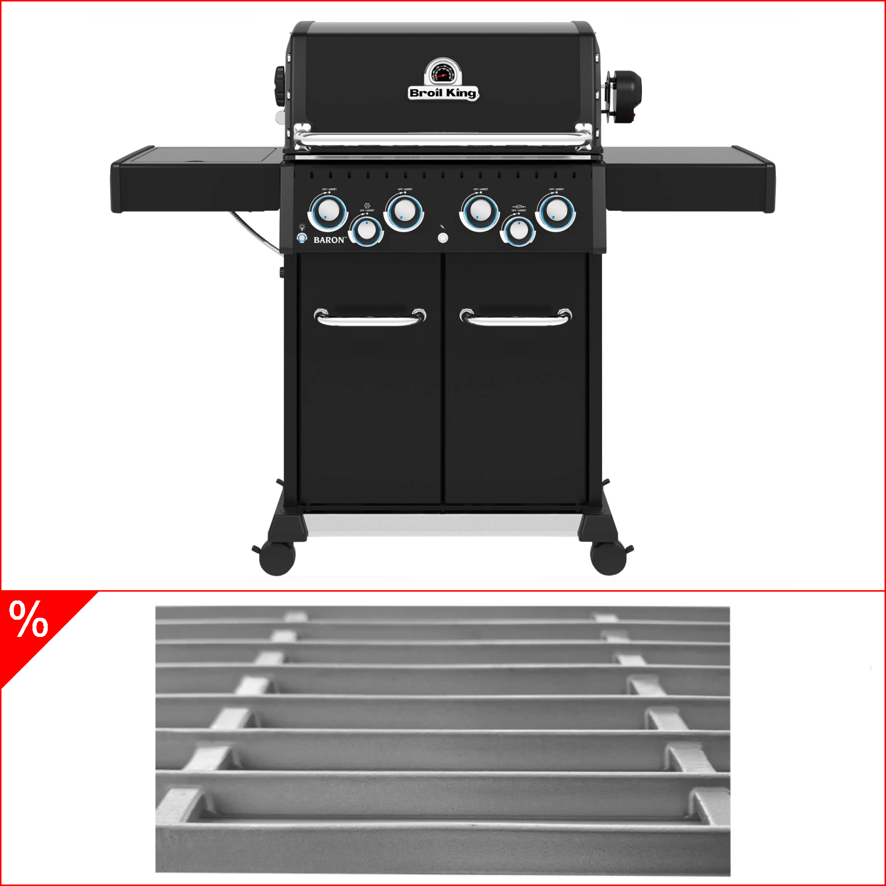 Broil King Baron 490 IR Shadow inkl. Drehspieß, Infrarot - Seitenbrenner & Edelstahlgussrost - grillstarshop.comBroil King Baron 490 IR Shadow inkl. Drehspieß, Infrarot - Seitenbrenner & EdelstahlgussrostGrillbundleBroil Kinggrillstarshop.com