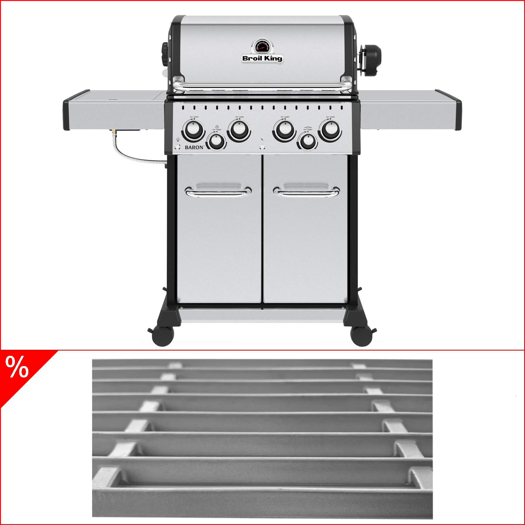 Broil King Baron S 490 IR inkl. Drehspieß, Infrarotbrenner & Edelstahlgussrost - grillstarshop.comBroil King Baron S 490 IR inkl. Drehspieß, Infrarotbrenner & EdelstahlgussrostGrillbundleBroil Kinggrillstarshop.com