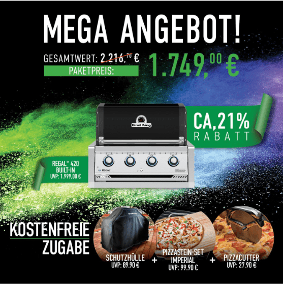 Broil King Regal 420 Built - In Bundle inkl. Abdeckhaube, Pizzastein und Pizzacutter - grillstarshop.comBroil King Regal 420 Built - In Bundle inkl. Abdeckhaube, Pizzastein und PizzacutterGrillbundleBroil Kinggrillstarshop.com