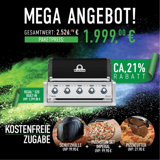 Broil King Regal 520 Built - In Bundle inkl. Abdeckhaube, Pizzastein & Pizzacutter - grillstarshop.comBroil King Regal 520 Built - In Bundle inkl. Abdeckhaube, Pizzastein & PizzacutterGrillbundleBroil Kinggrillstarshop.com