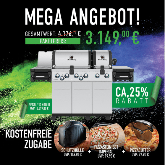 Broil King Regal S 690 PRO IR Bundle inkl. Abdeckhaube, Pizzastein - Set & Pizzacutter - grillstarshop.comBroil King Regal S 690 PRO IR Bundle inkl. Abdeckhaube, Pizzastein - Set & PizzacutterGrillbundleBroil Kinggrillstarshop.com