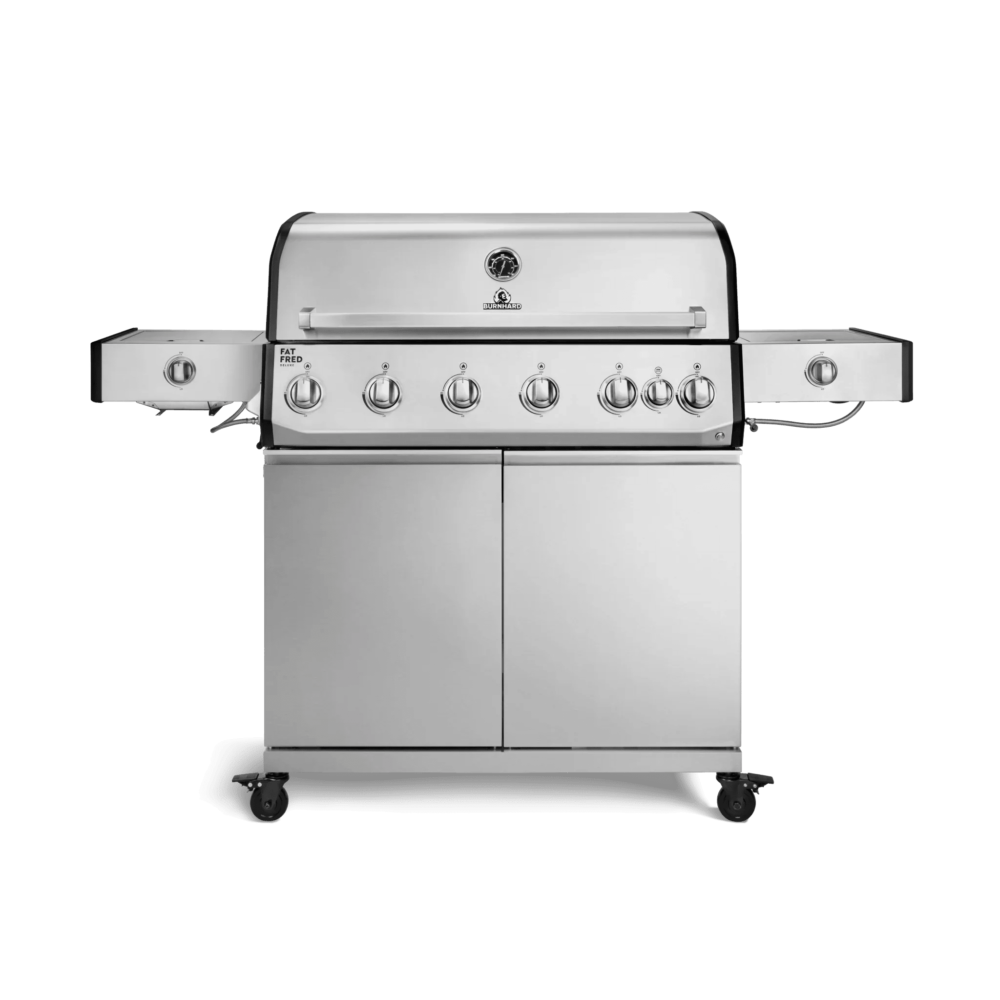 Burnhard Fat FRED Deluxe+ Gasgrill 6 - Brenner Edelstahl mit Gusseisenrost Series 4 - grillstarshop.comBurnhard Fat FRED Deluxe+ Gasgrill 6 - Brenner Edelstahl mit Gusseisenrost Series 4Burnhardgrillstarshop.com