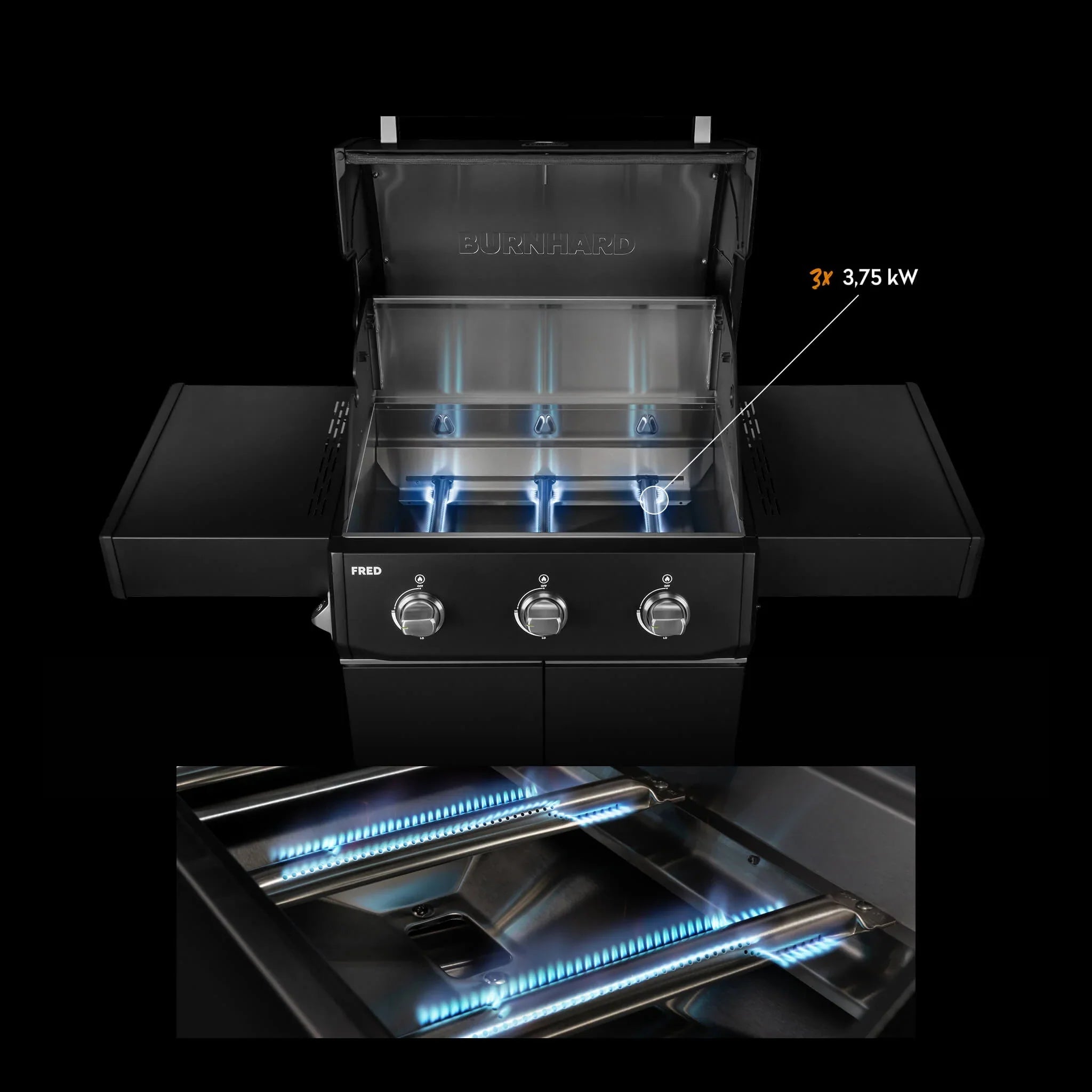 Burnhard FRED Base Gasgrill 3 - Brenner mit Edelstahlrost Series 4 - grillstarshop.comBurnhard FRED Base Gasgrill 3 - Brenner mit Edelstahlrost Series 4Burnhardgrillstarshop.com