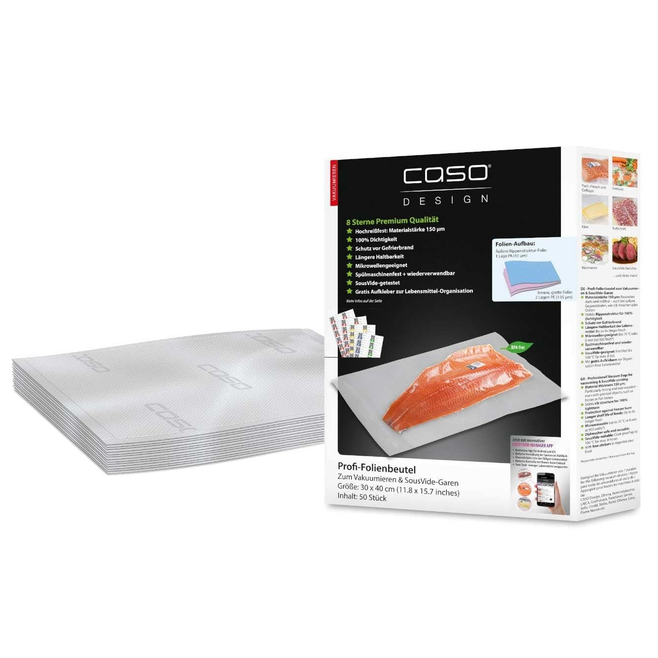 CASO Folienbeutel, 30x40cm 50Stk. - grillstarshop.comCASO Folienbeutel, 30x40cm 50Stk.CASOgrillstarshop.comcg12204038437012200