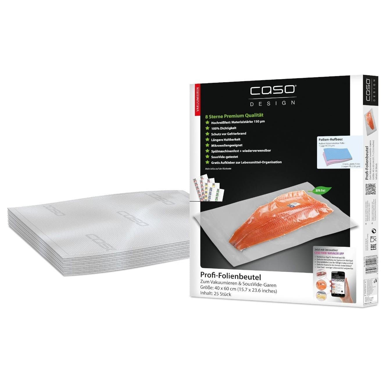 CASO Folienbeutel, 40x60cm 25Stk - grillstarshop.comCASO Folienbeutel, 40x60cm 25StkCASOgrillstarshop.comcg12184038437012187