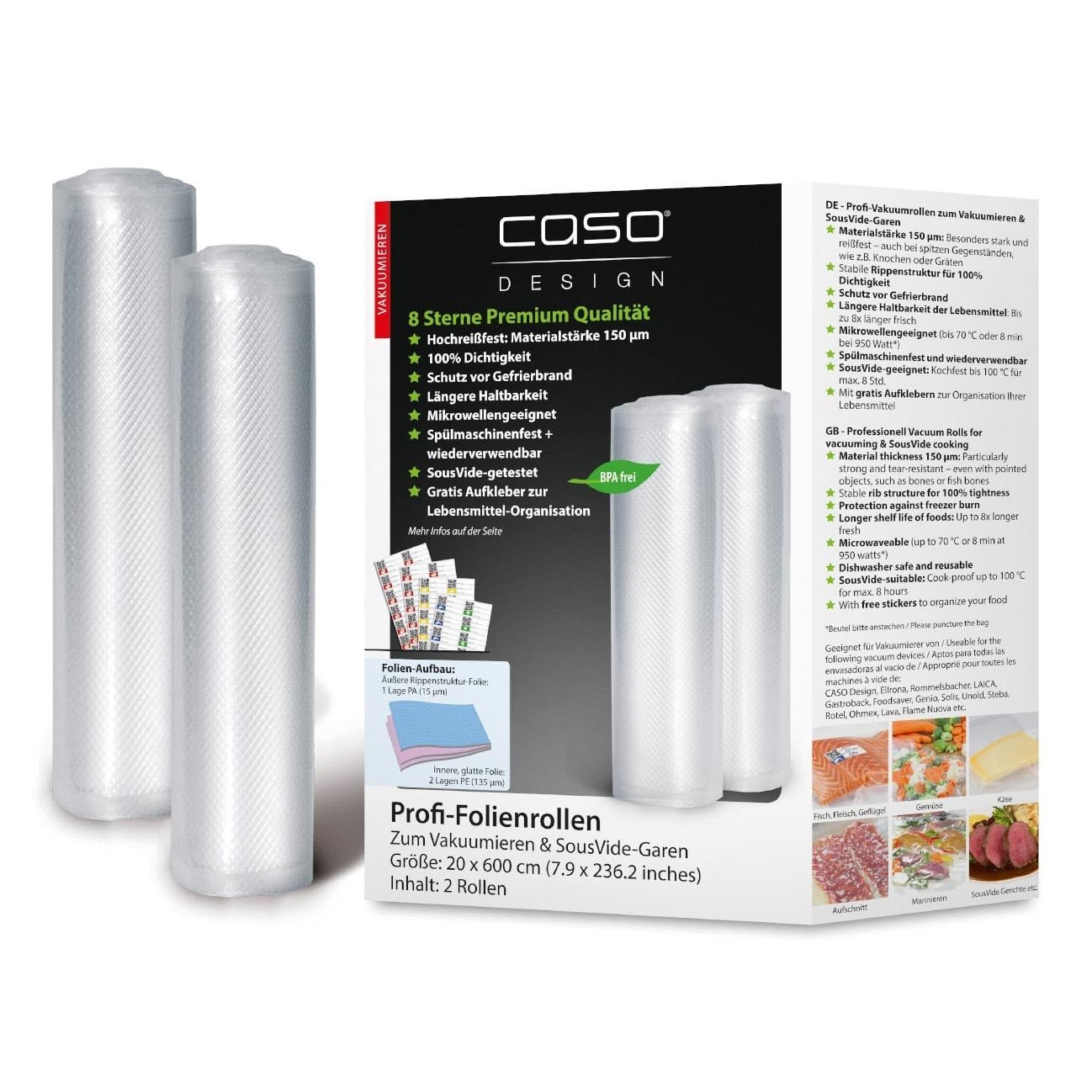 CASO Folienrollen, 20x600cm 2Stk. - grillstarshop.comCASO Folienrollen, 20x600cm 2Stk.CASOgrillstarshop.comcg12214038437012217
