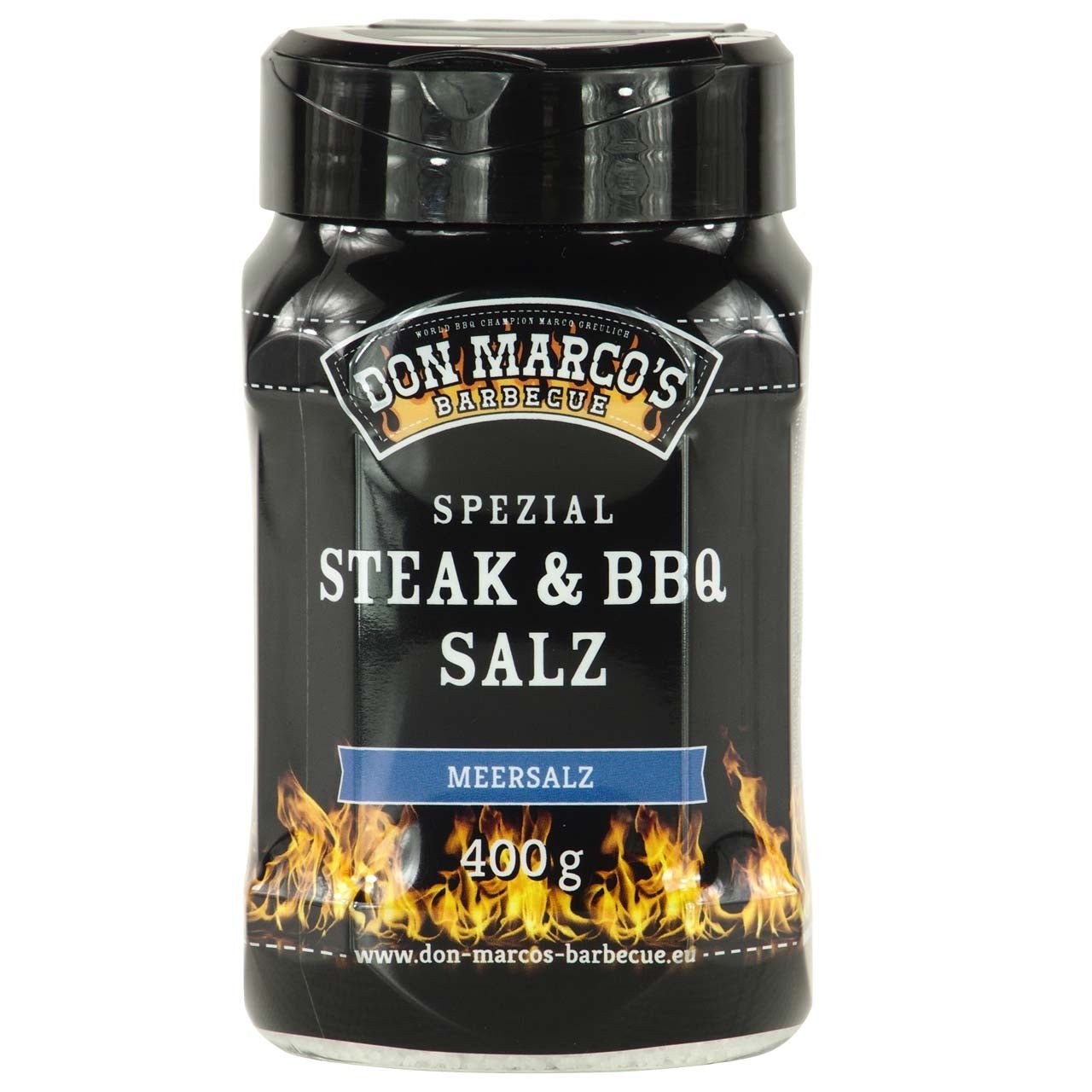 Don Marco's Spezial Steak & BBQ Salz "Meersalz", 400g Dose - grillstarshop.comDon Marco's Spezial Steak & BBQ Salz "Meersalz", 400g DoseDon Marco'sgrillstarshop.comdm103 - 001 - 4004260266352862