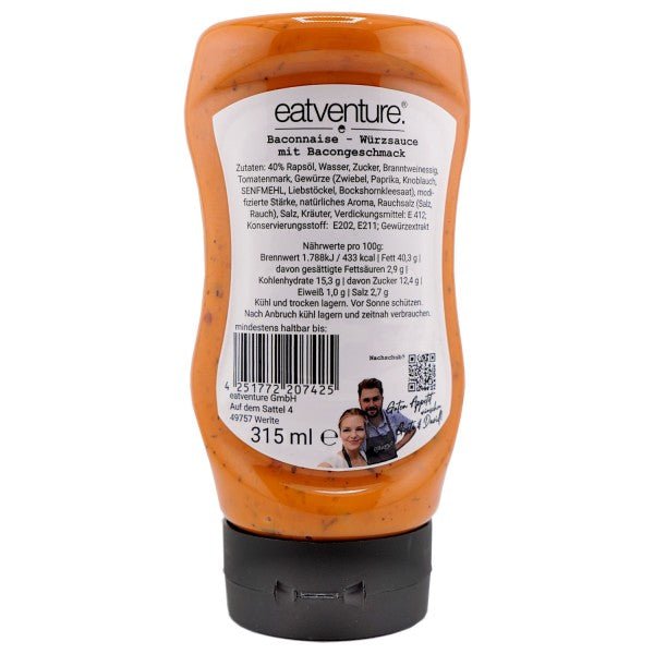 Eatventure Baconnaise, 315ml - grillstarshop.comEatventure Baconnaise, 315mlGrillsauceEatventuregrillstarshop.com