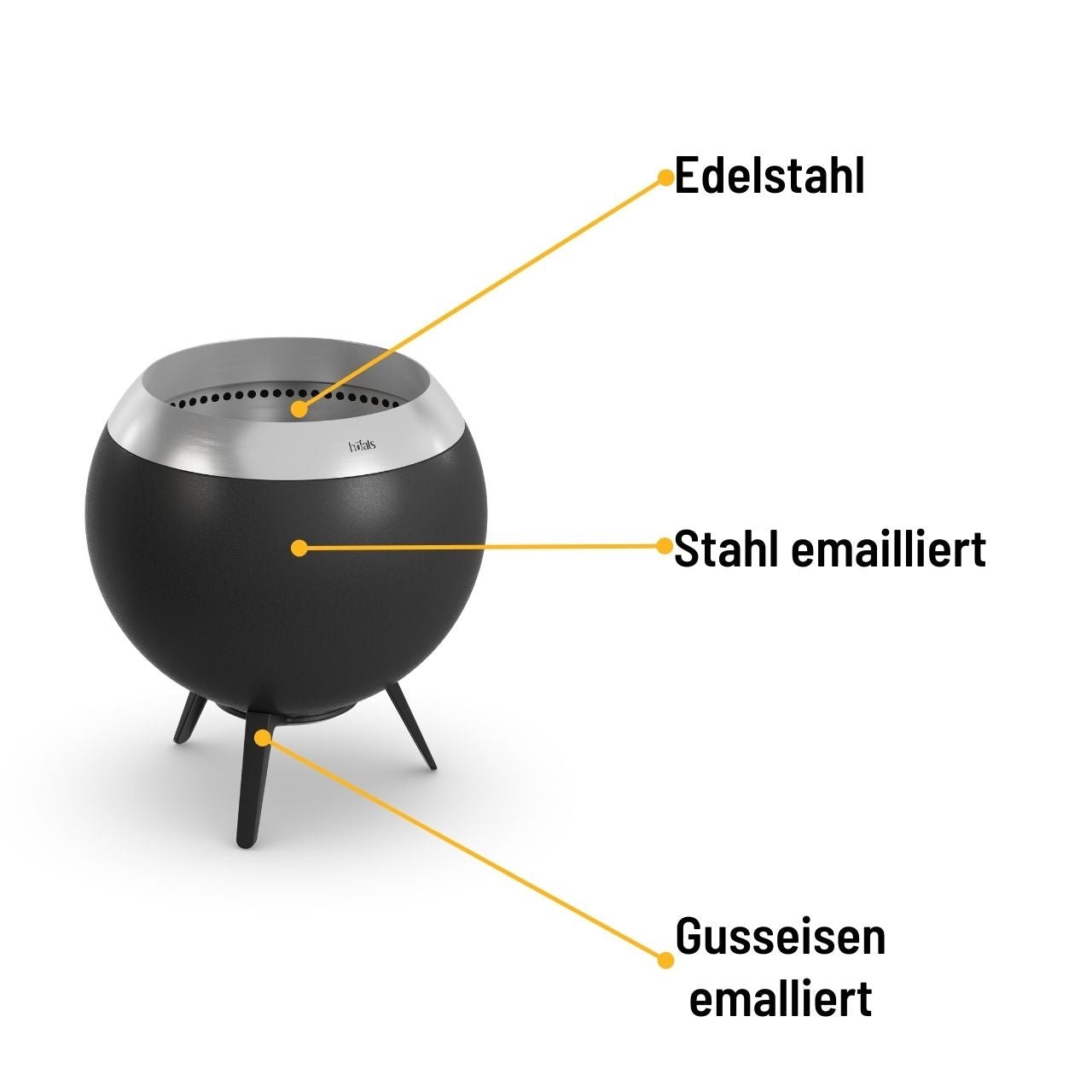 Höfats MOON 45 Feuerschale mit niedrigem Fuß - grillstarshop.comHöfats MOON 45 Feuerschale mit niedrigem FußHöfatsgrillstarshop.comH007164064251007160