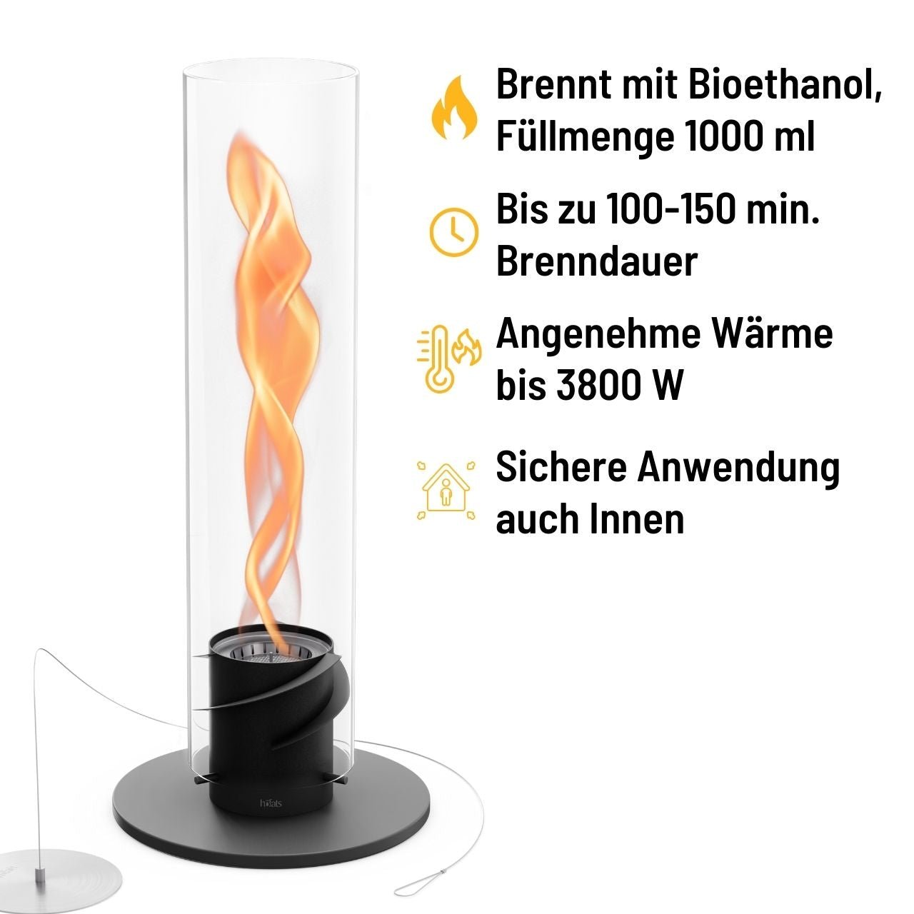 Höfats Spin 1500 Tischfeuer schwarz - grillstarshop.comHöfats Spin 1500 Tischfeuer schwarzHöfatsgrillstarshop.comH006284064251006286