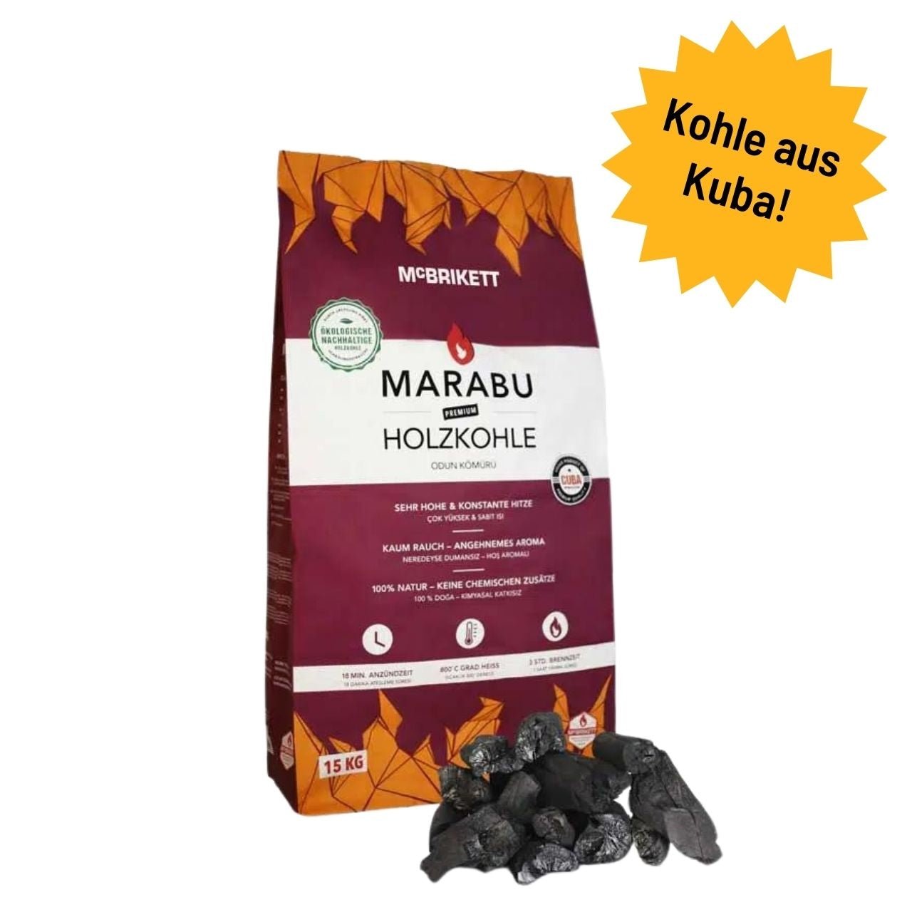 McBrikett Marabu Holzkohle, 15kg - grillstarshop.comMcBrikett Marabu Holzkohle, 15kgMcBrikettgrillstarshop.comM100154260348081529
