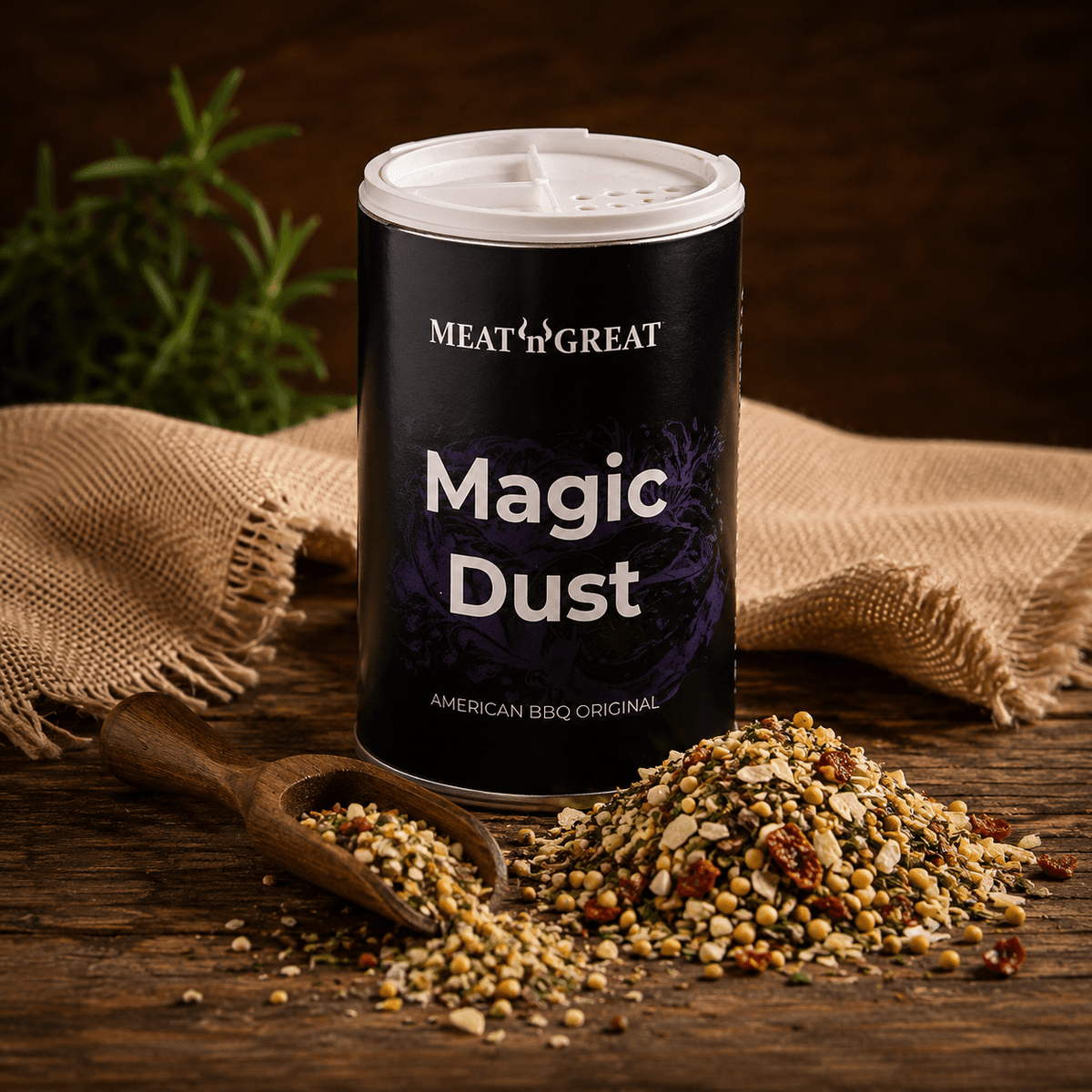 Meat 'n' Great Magic Dust, Streuer, 100g - grillstarshop.comMeat 'n' Great Magic Dust, Streuer, 100gMeat 'n' Greatgrillstarshop.com