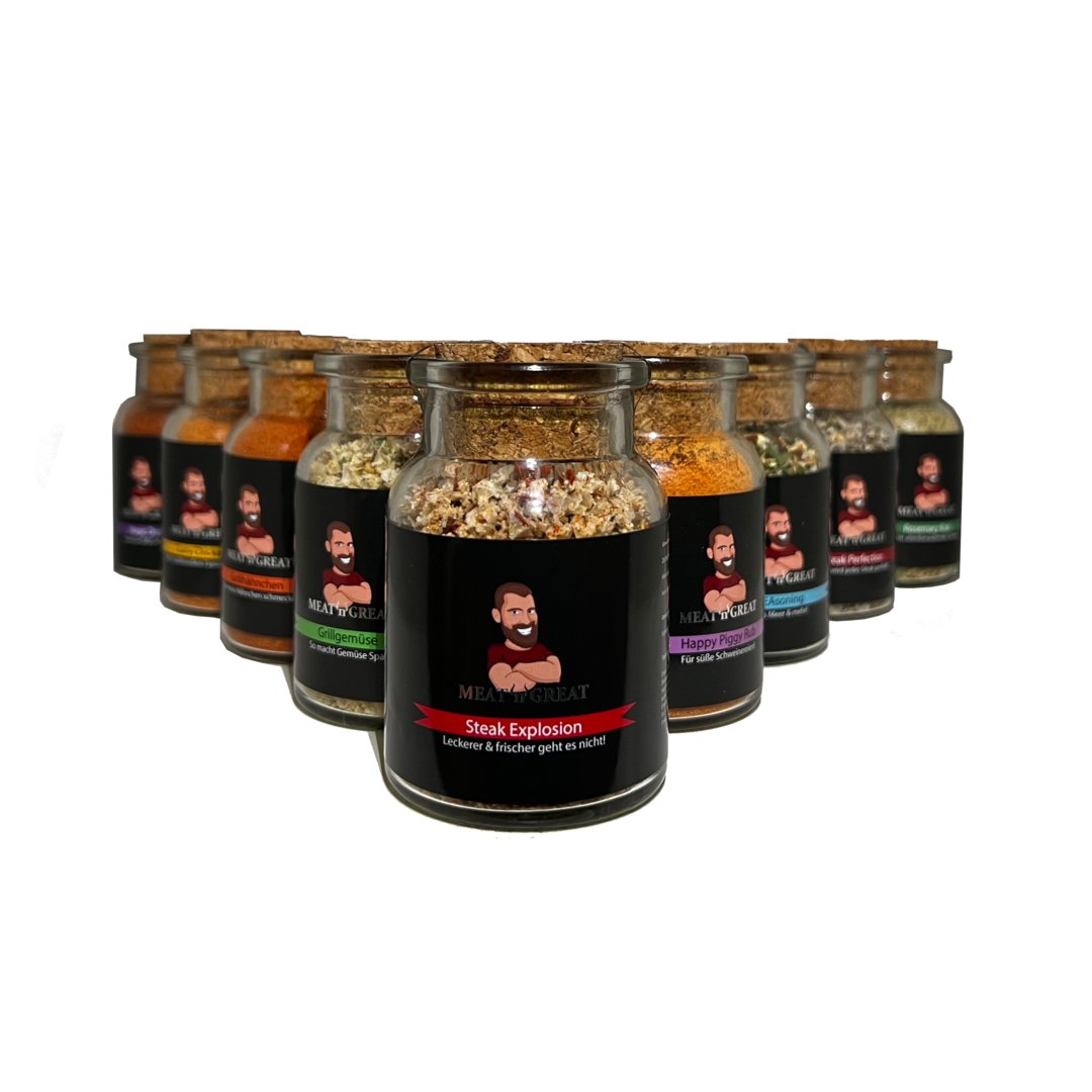 Meat 'n' Great Rubs & Würzmischungen, 9Stk. - grillstarshop.comMeat 'n' Great Rubs & Würzmischungen, 9Stk.Meat 'n' Greatgrillstarshop.com