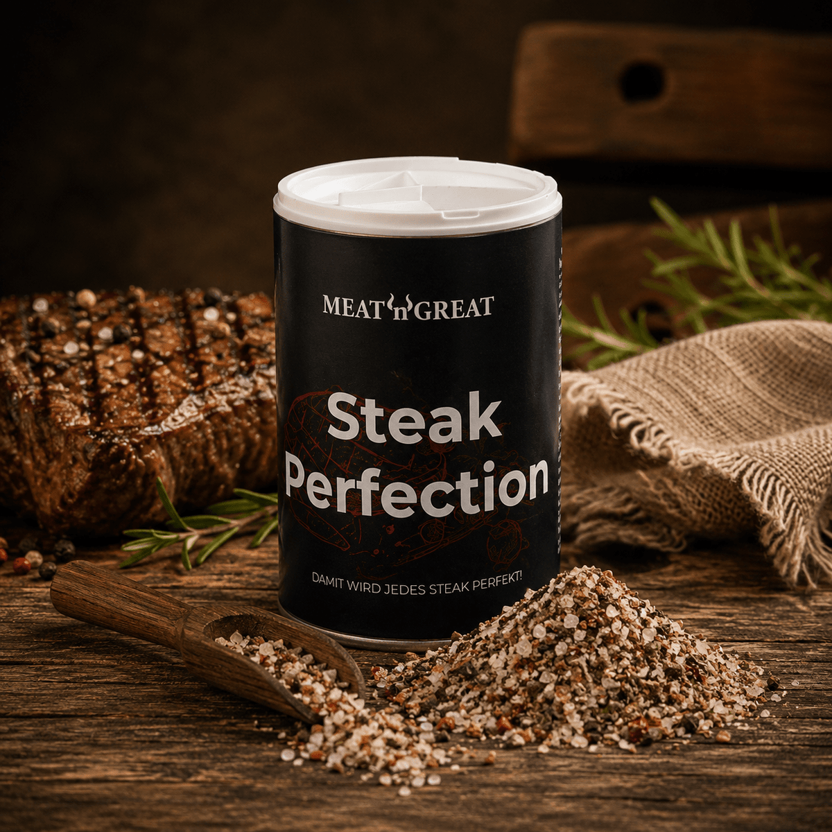 Meat 'n' Great Steak Perfection, Streuer, 80g - grillstarshop.comMeat 'n' Great Steak Perfection, Streuer, 80gMeat 'n' Greatgrillstarshop.com
