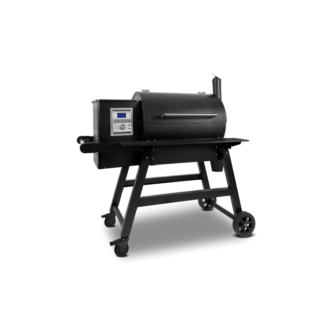 Moesta Sheriff Pelletgrill 2.0 mit schwarzem Ablagebrett | Neuestes Modell