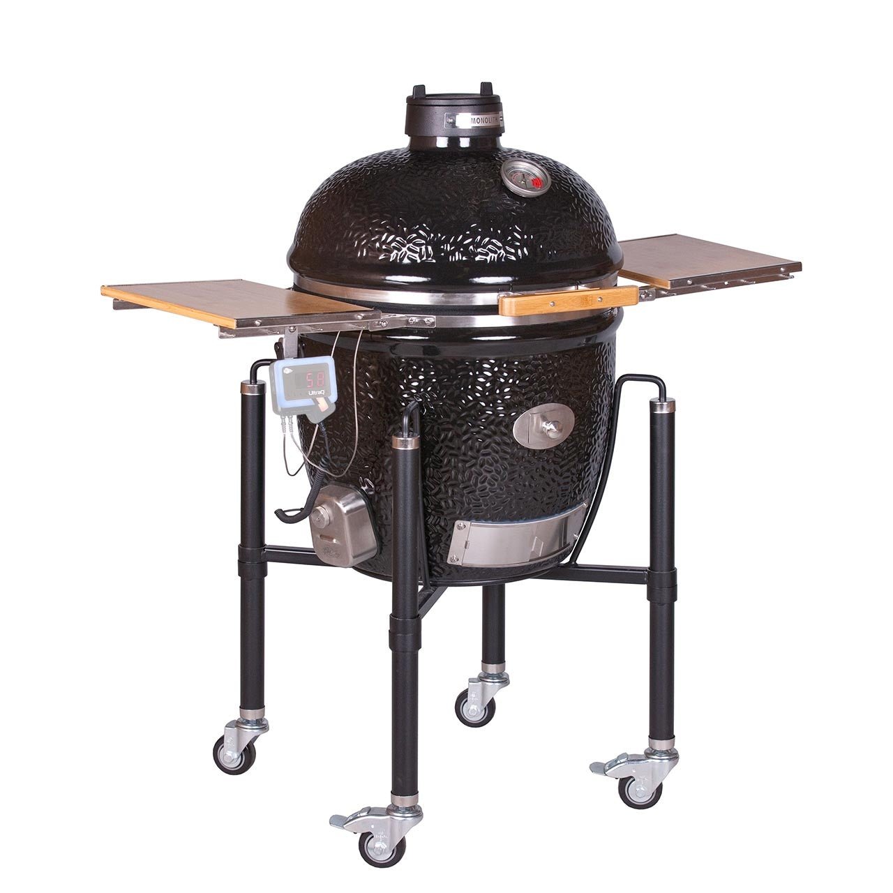 Monolith LeChef BBQ Guru Pro 2.0 - Schwarz inkl. Gestell & Seitentische - grillstarshop.comMonolith LeChef BBQ Guru Pro 2.0 - Schwarz inkl. Gestell & SeitentischeMonolithgrillstarshop.com129030m - BLACK4260444583439