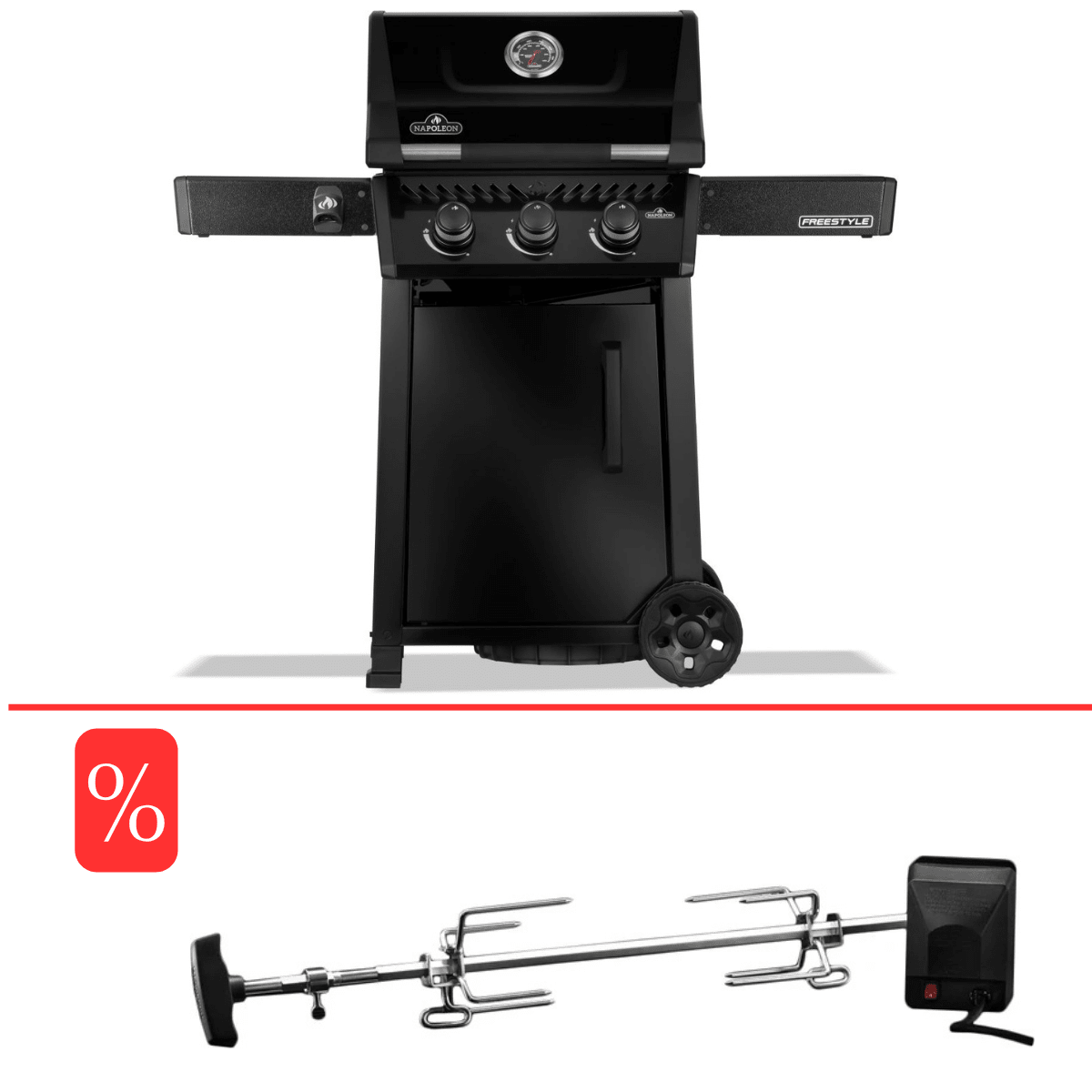 Napoleon Freestyle 365, 3 Hauptbrenner mit Tür, schwarz inkl. Rotisserie - grillstarshop.comNapoleon Freestyle 365, 3 Hauptbrenner mit Tür, schwarz inkl. RotisserieNapoleongrillstarshop.com