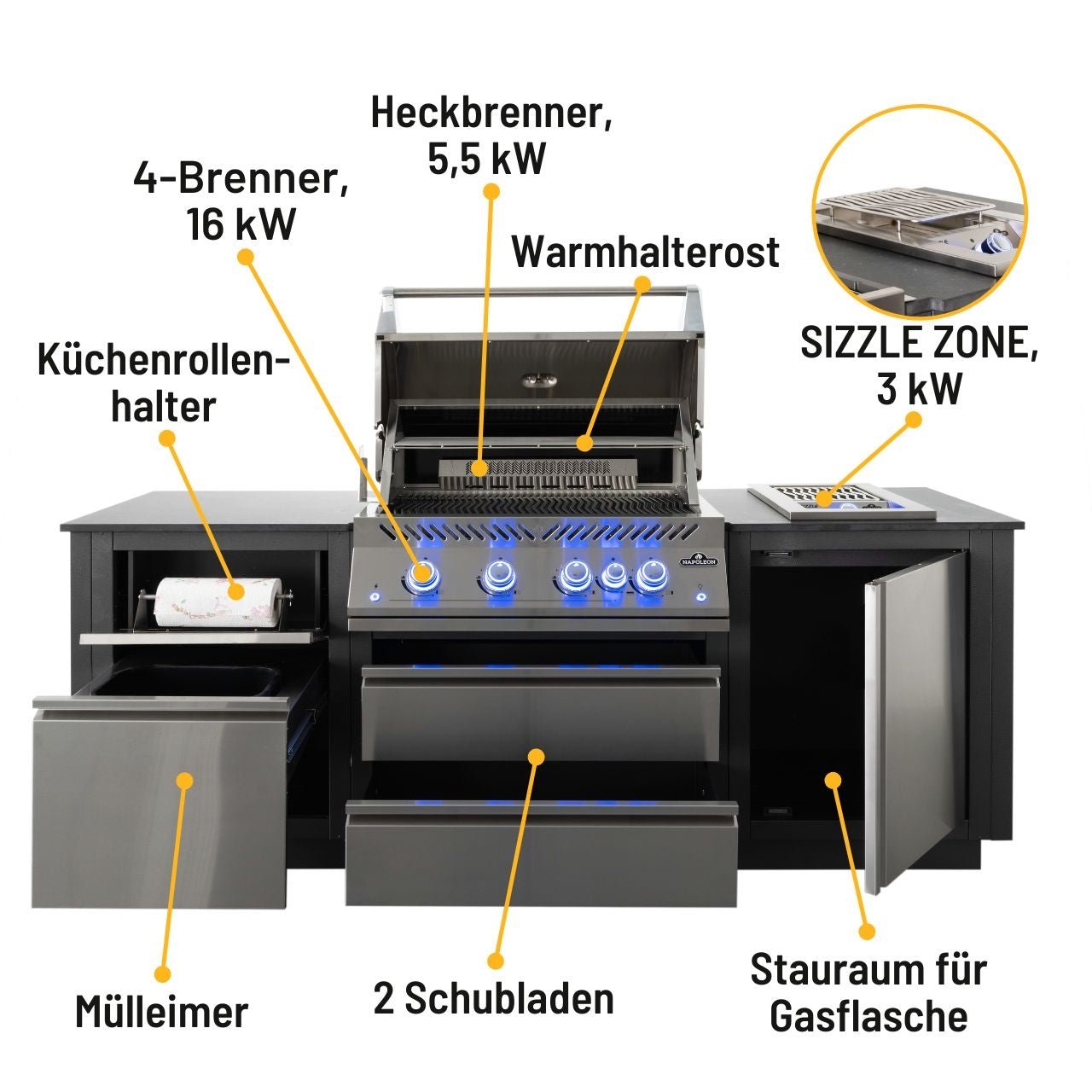 Napoleon Oasis Compact 700 - Series 32" mit Einbau Sizzle Zone - grillstarshop.comNapoleon Oasis Compact 700 - Series 32" mit Einbau Sizzle ZoneNapoleongrillstarshop.comODK105 - BIG32P - DE0629162148315