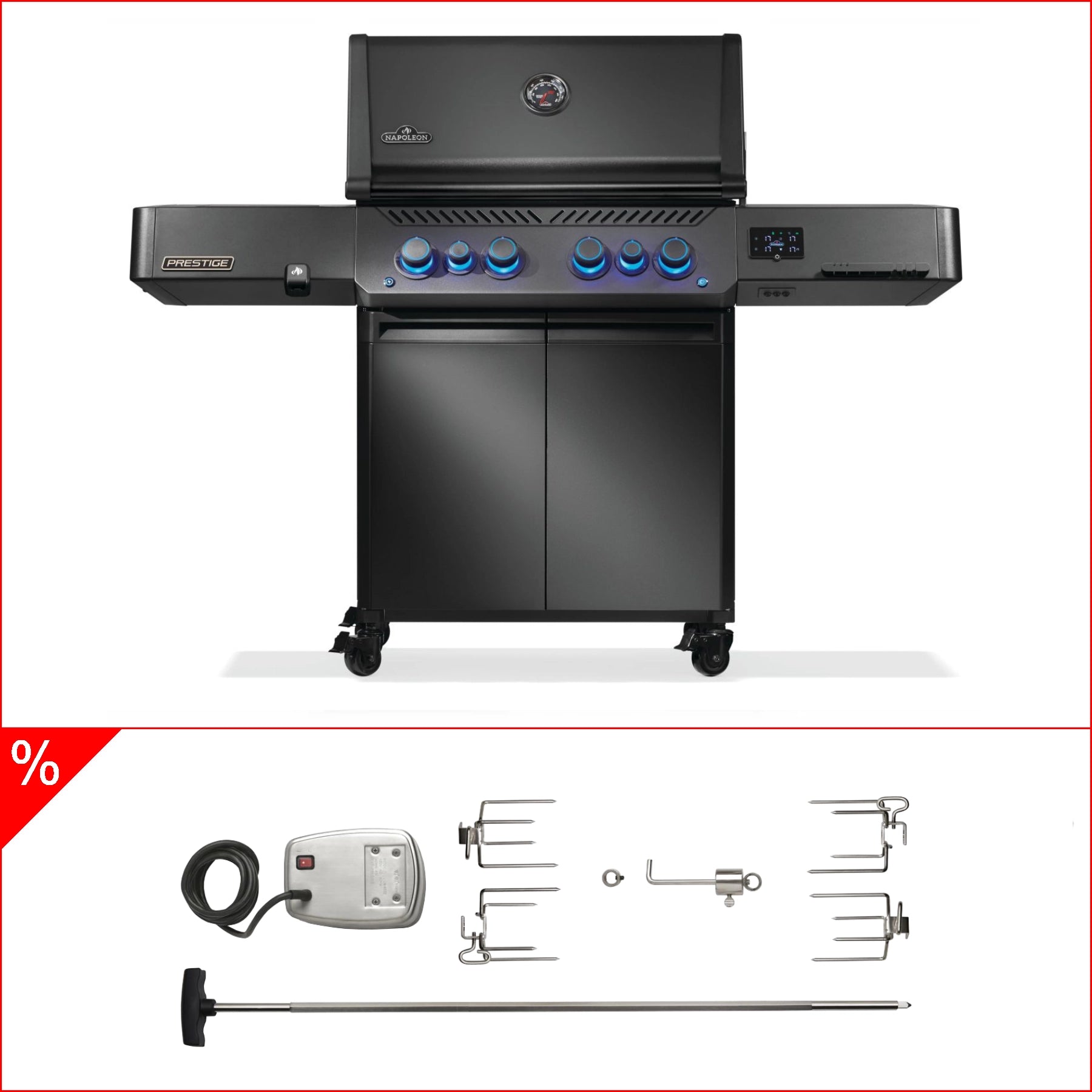 Napoleon Phantom Prestige 500, Connected, Edelstahlguss Roste, Mattschwarz, neustes Modell inkl. Rotisserie - grillstarshop.comNapoleon Phantom Prestige 500, Connected, Edelstahlguss Roste, Mattschwarz, neustes Modell inkl. RotisserieGrillbundleNapoleongrillstarshop.com
