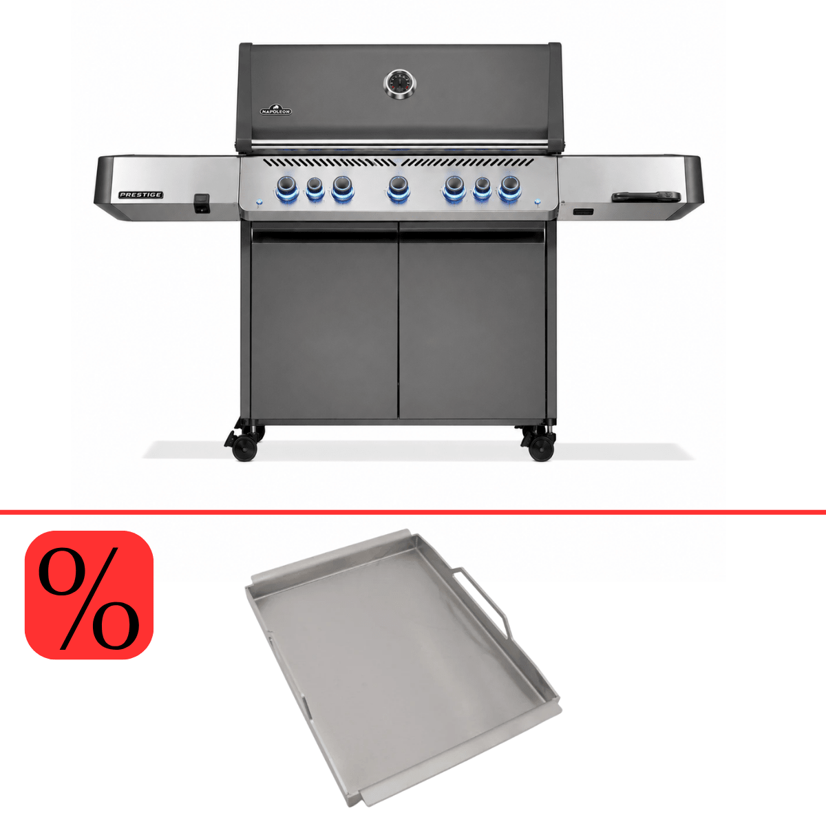 Napoleon Prestige 665, Rauchgrau inkl. Babossa Einsatzpfanne - grillstarshop.comNapoleon Prestige 665, Rauchgrau inkl. Babossa EinsatzpfanneNapoleongrillstarshop.com
