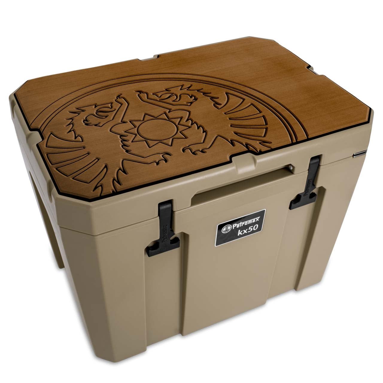 Petromax Haftauflage für Kühlbox kx50, braun mit Drachenlogo - grillstarshop.comPetromax Haftauflage für Kühlbox kx50, braun mit DrachenlogoPetromaxgrillstarshop.comptkx50 - padw - d4250435790502