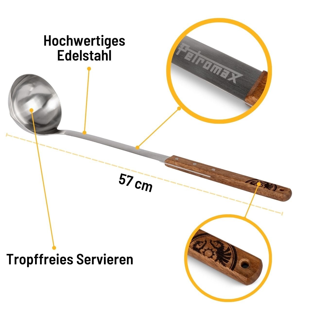 Petromax Schöpfkelle mit Walnussholzgriff, 50 cm - grillstarshop.comPetromax Schöpfkelle mit Walnussholzgriff, 50 cmPetromaxgrillstarshop.comptladle504250435770924