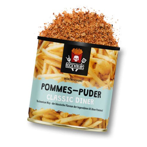 Rock 'n' Rubs Pommes - Puder Classic Diner - 150 g - grillstarshop.comRock 'n' Rubs Pommes - Puder Classic Diner - 150 gGewürzeRock 'n' Rubsgrillstarshop.com