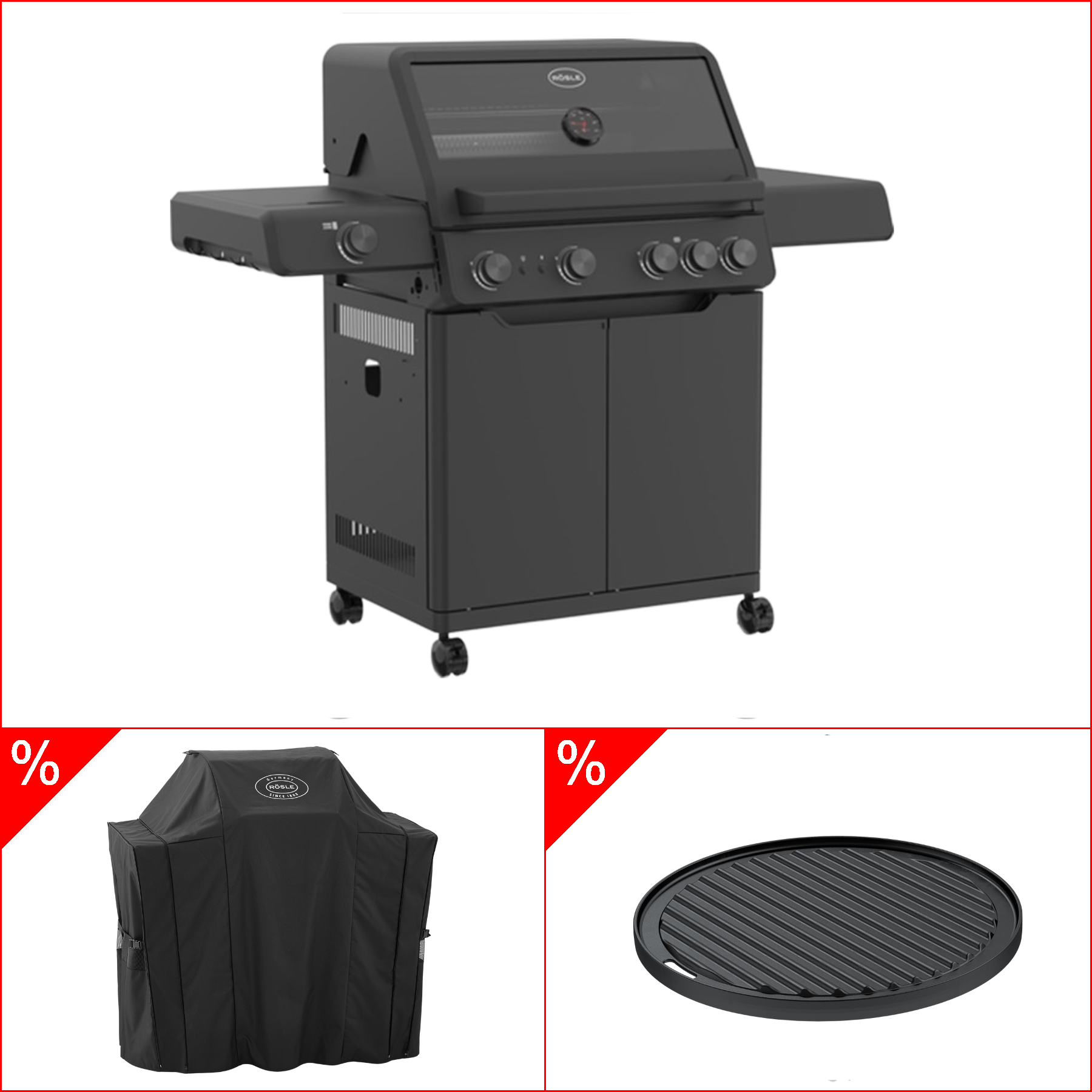 Rösle BBQ Station AllFlame Hero 4 Brenner Gasgrill – 50mbar Bundle - grillstarshop.comRösle BBQ Station AllFlame Hero 4 Brenner Gasgrill – 50mbar BundleGrillbundleRöslegrillstarshop.com