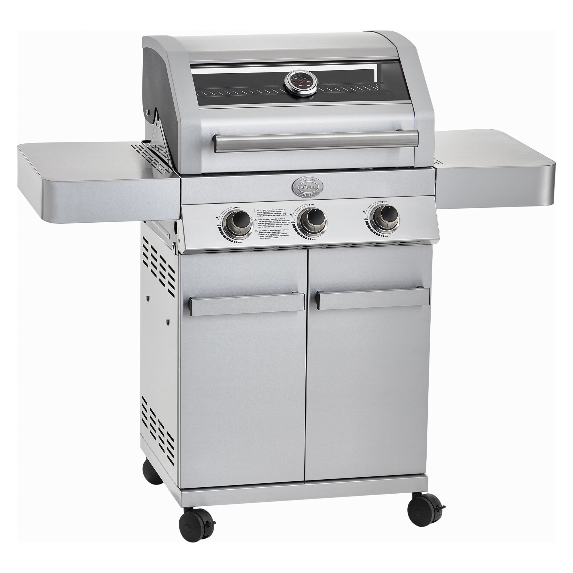 Rösle Gasgrill BBQ - Station Gourmet G3 Edelstahl 50mbar - grillstarshop.comRösle Gasgrill BBQ - Station Gourmet G3 Edelstahl 50mbarRöslegrillstarshop.com435434004293435439