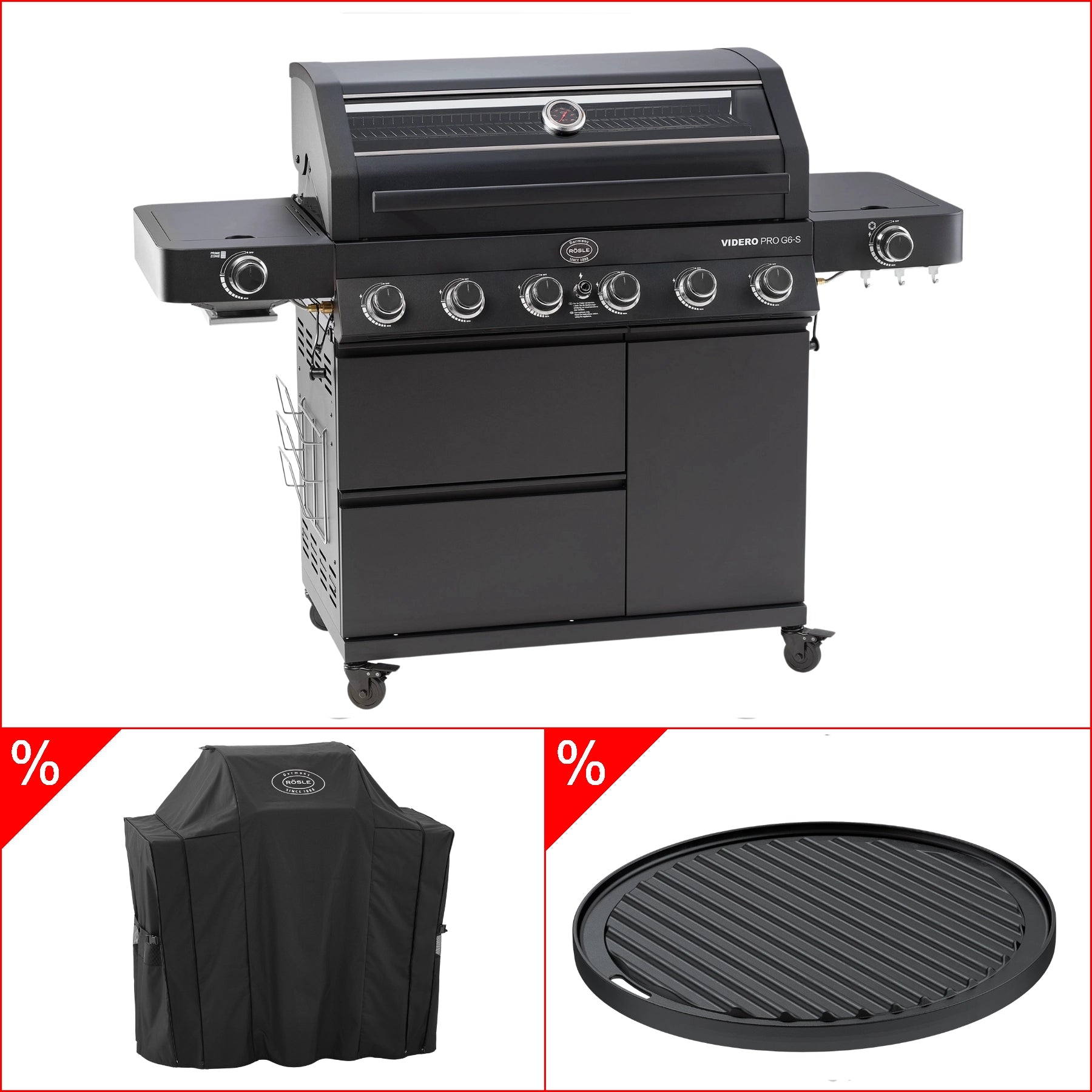 Rösle Videro Pro G6 - S Vario+ 50mbar inkl. GRATIS Abdeckhaube und Grillplatte, rund - grillstarshop.comRösle Videro Pro G6 - S Vario+ 50mbar inkl. GRATIS Abdeckhaube und Grillplatte, rundRöslegrillstarshop.com25572_25518_25423