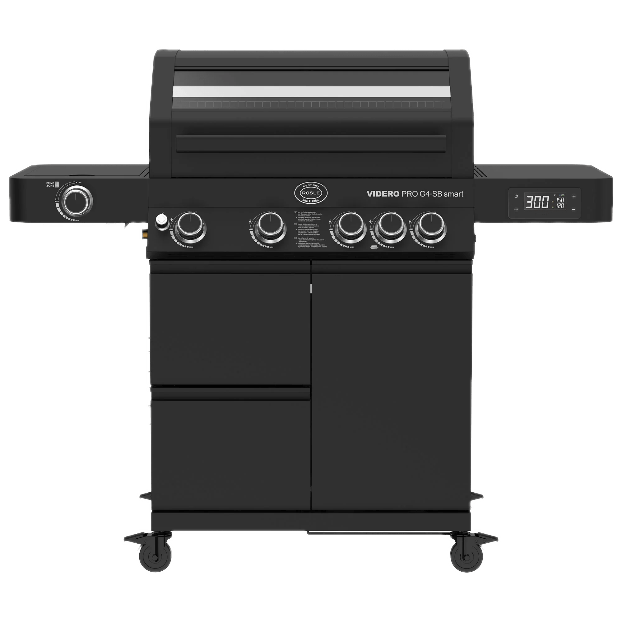 Rösle Videro pro Smart Bundle - mit Grillplatte, Rotisserie, Räucherbox und Abdeckhaube - grillstarshop.comRösle Videro pro Smart Bundle - mit Grillplatte, Rotisserie, Räucherbox und AbdeckhaubeGrillRöslegrillstarshop.com