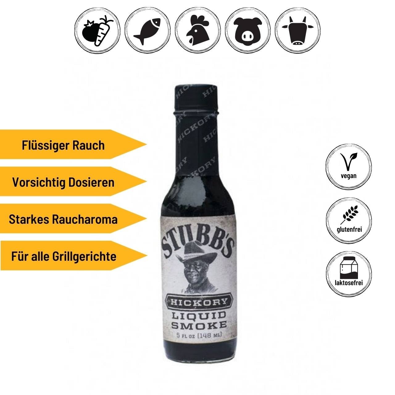 Stubb's Hickory Liquid Smoke, 148ml - grillstarshop.comStubb's Hickory Liquid Smoke, 148mlStubbsgrillstarshop.com