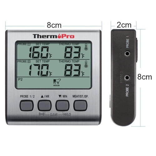 ThermoPro TP17 Kernthermometer, 2 Messfühler - grillstarshop.comThermoPro TP17 Kernthermometer, 2 MessfühlerThermoProgrillstarshop.com