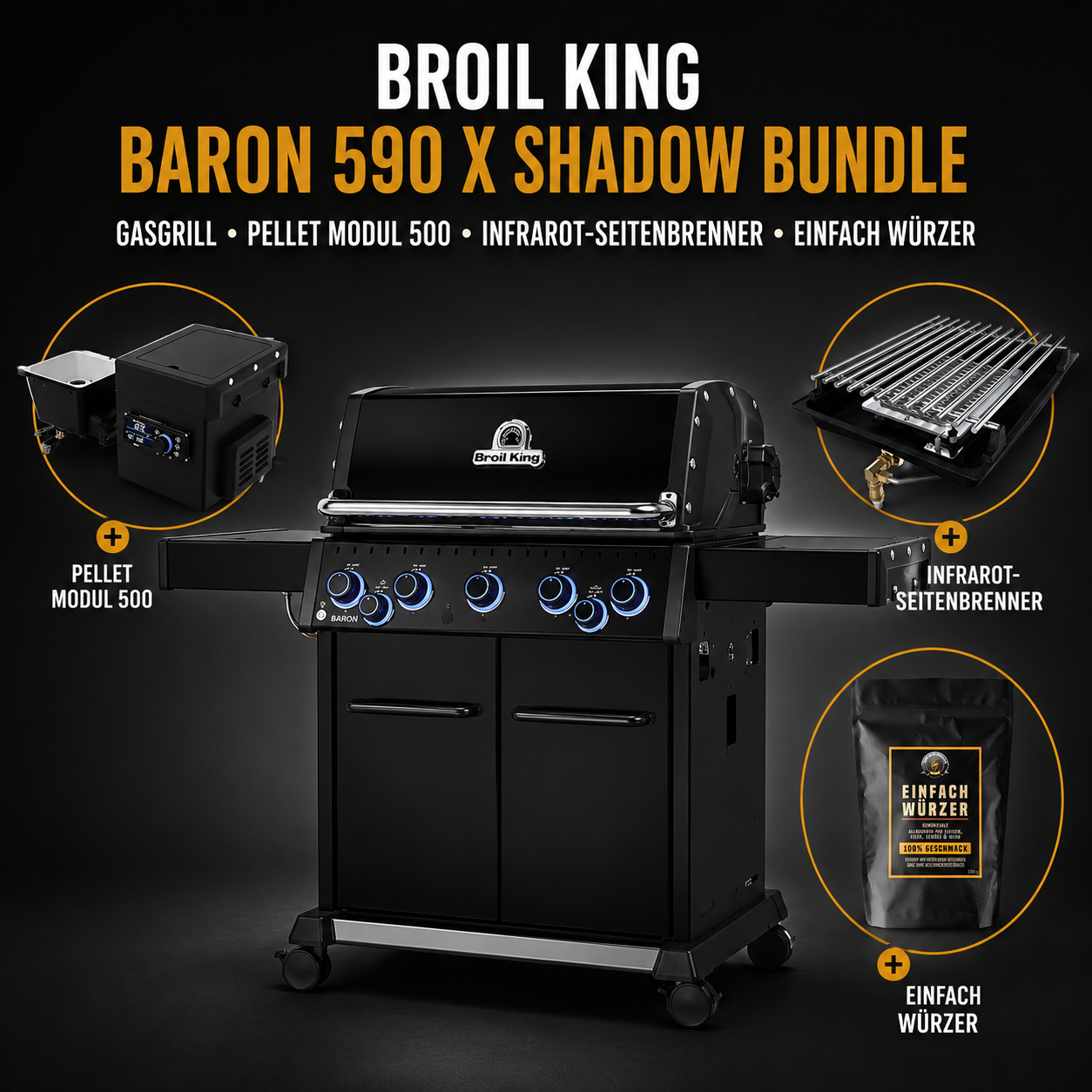 BARON 590 X SHADOW | Einfach Grillen Bundle