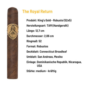 ADV & McKay - The Royal Return King's Gold Robusto - grillstarshop.comADV & McKay - The Royal Return King's Gold RobustoADV & McKaygrillstarshop.com100163800170600522