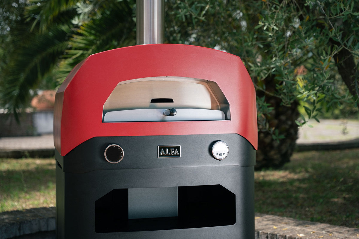 Alfa Forni EVO Hybrid-Pizzaofen Flüssiggas (LPG)/Holz, Rubin Rot - grillstarshop.comAlfa Forni EVO Hybrid-Pizzaofen Flüssiggas (LPG)/Holz, Rubin RotPizzaofenAlfa Fornigrillstarshop.com