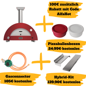 Alfa Forni Moderno 2 Pizze, Gas/Hybrid, Rot SPARBUNDLE - grillstarshop.comAlfa Forni Moderno 2 Pizze, Gas/Hybrid, Rot SPARBUNDLEAlfa Fornigrillstarshop.com