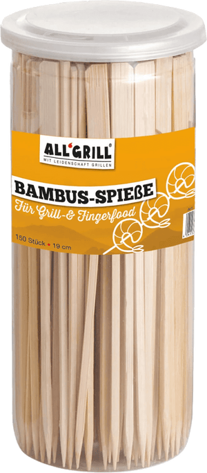 All`Grill Bambus Spieße, 150Stk. 19cm - grillstarshop.comAll`Grill Bambus Spieße, 150Stk. 19cmALL'GRILLgrillstarshop.com98154041571098153