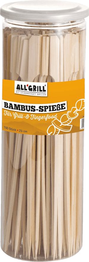 All`Grill Bambus Spieße, 150Stk. 23cm - grillstarshop.comAll`Grill Bambus Spieße, 150Stk. 23cmALL'GRILLgrillstarshop.com98164041571098160