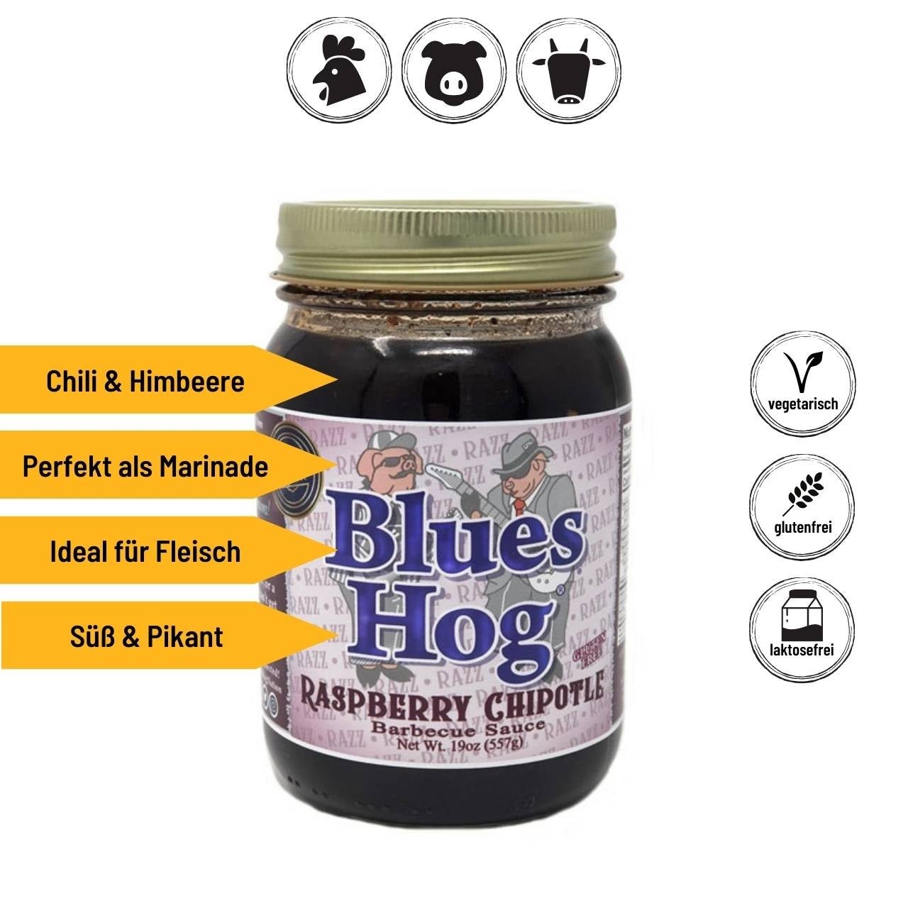 Blues Hog Raspberry Chipotle Sauce, 562ml - grillstarshop.comBlues Hog Raspberry Chipotle Sauce, 562mlBlues Hoggrillstarshop.comBH1303020665591001647