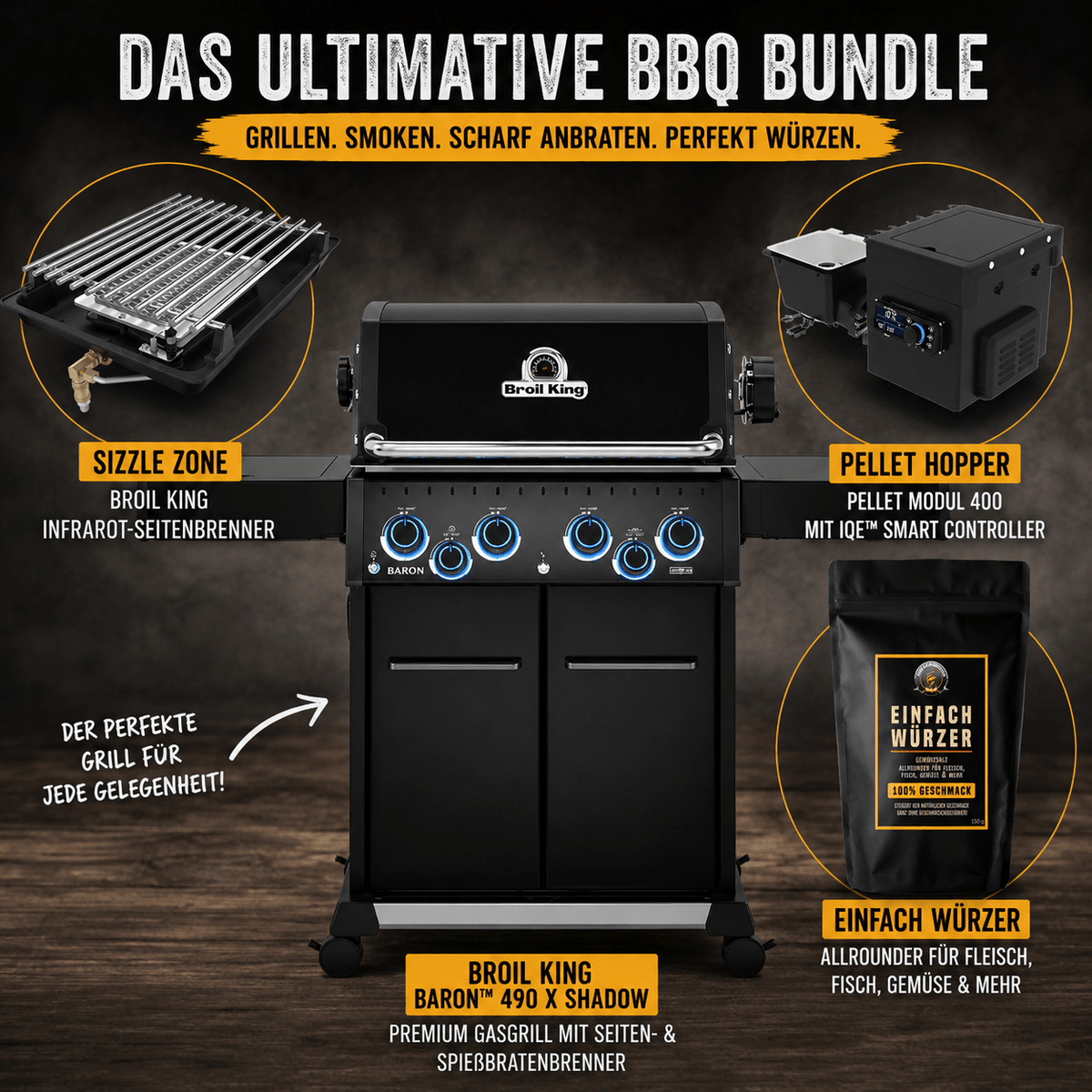 Broil King Baron 490 X Shadow | Einfach Grillen Bundle - grillstarshop.comBroil King Baron 490 X Shadow | Einfach Grillen BundleGrillbundleEinfach Grillengrillstarshop.com